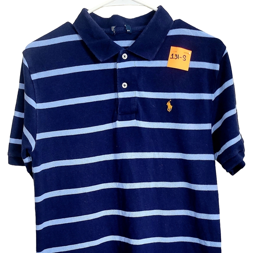Polo by Ralph Lauren Kids Navy Blue Striped Shirt